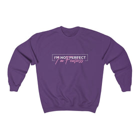 I'm Fearless-White with Pink Signature-ADULT-Unisex Sweatshirt