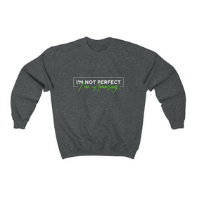 I'm Amazing-White with Green Signature Adult Unisex Sweatshirt